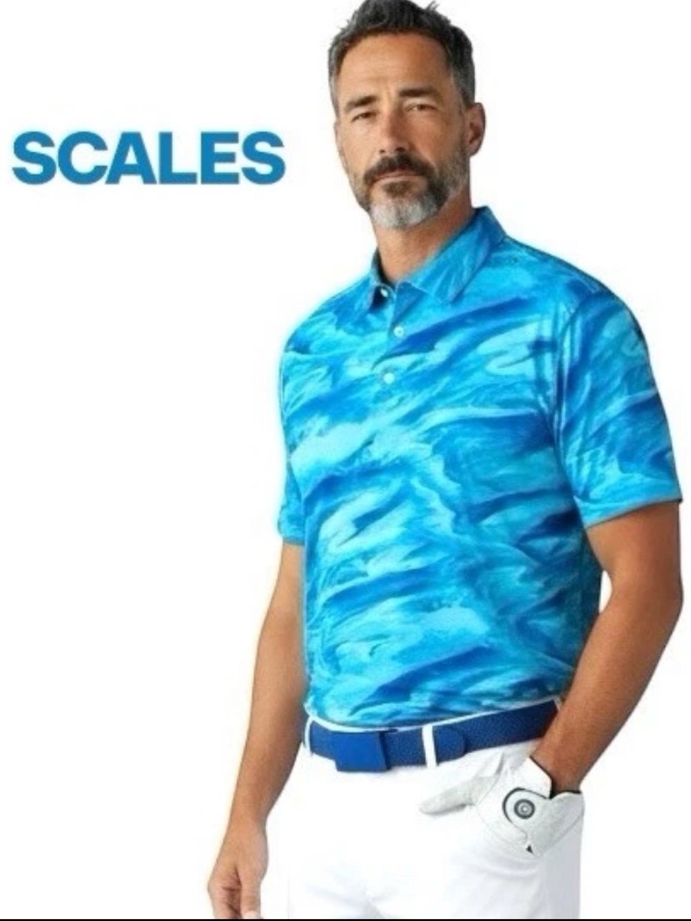 Scales Bahamas Current Polo Embroidery Orange Whip Men’s Shirt Sz S